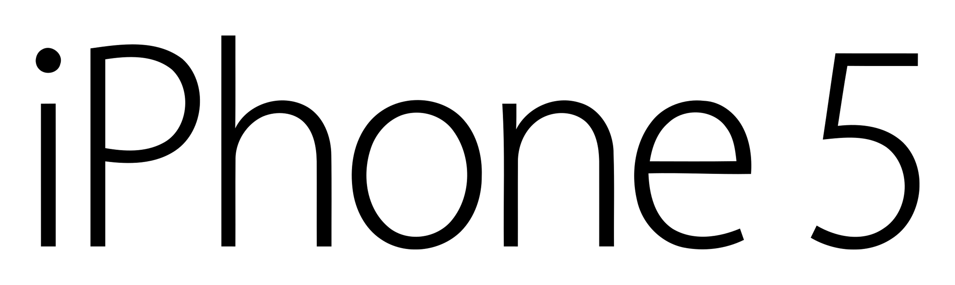 iPhone 5 logo on a transparent background