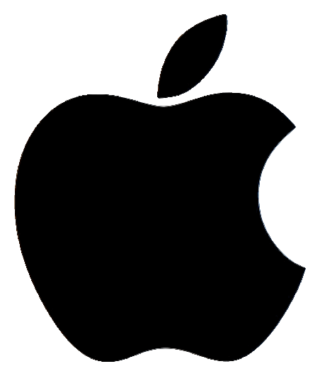 Logo da iPhone, versão ícone preto, em fundo transparente