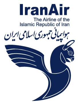 Iran Air logo, horizontal version, on a transparent background