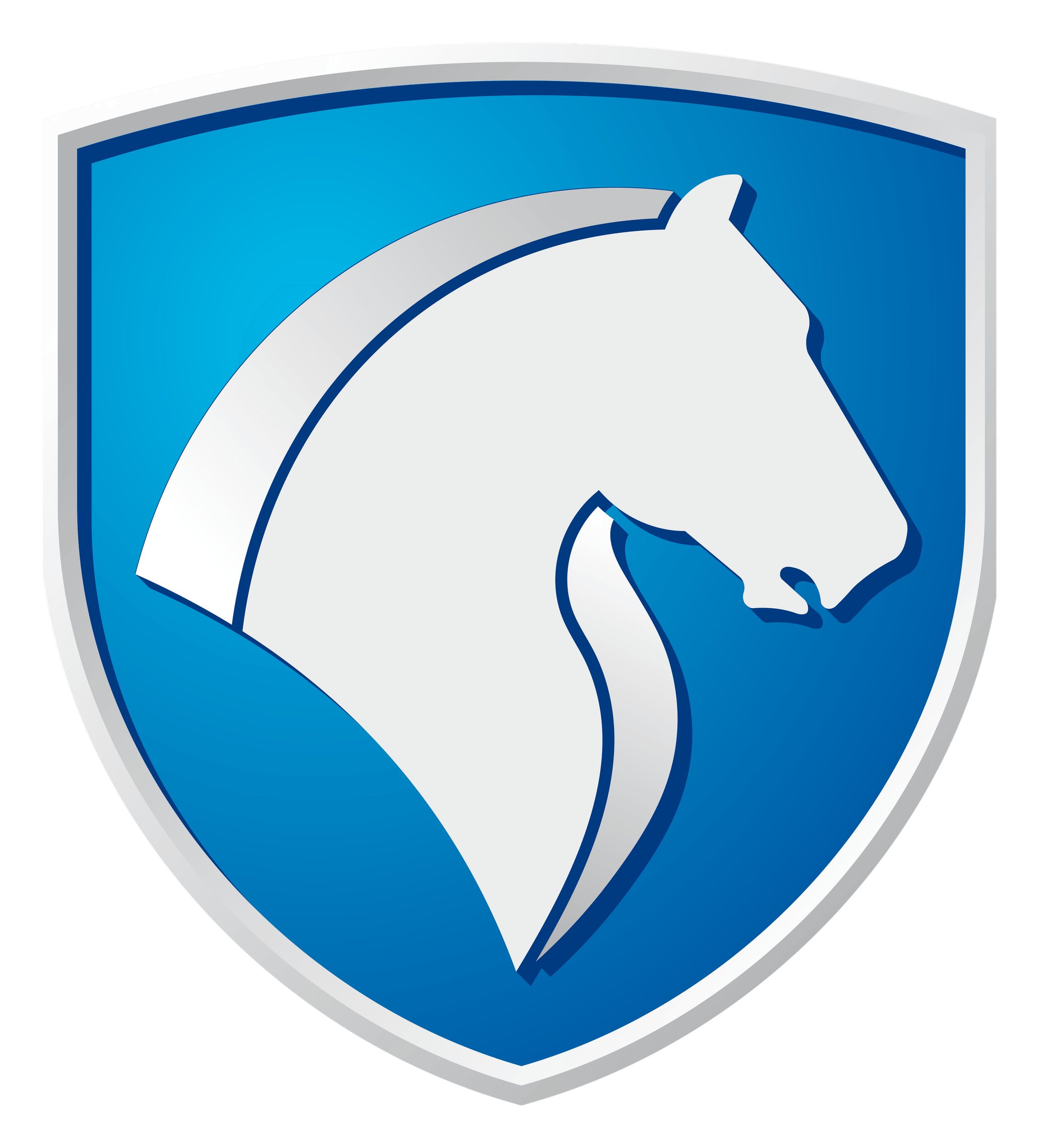 Iran Khodro logo on a transparent background