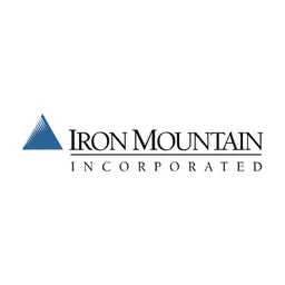 Iron Mountain logo, white icon version, on a transparent background
