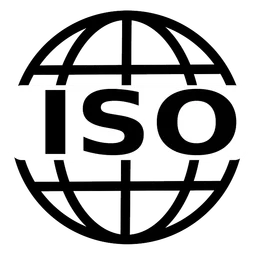 Iso logo, monochrome icon version, on a transparent background