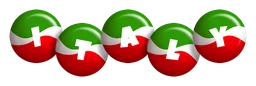 Italy logo, wordmark version, on a transparent background
