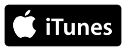 iTunes Logo, Variante Wortmarke schwarz, auf transparentem Hintergrund