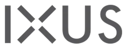 Ixus logo, monochrome wordmark version, on a transparent background