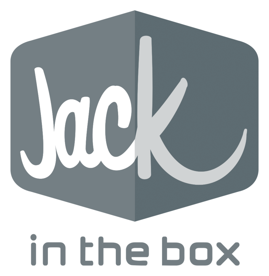 Jack in the Box logo, monochrome icon version, on a transparent background