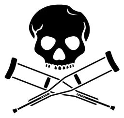 Jackass logo, black icon version, on a transparent background