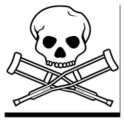 Jackass logo, monochrome icon version, on a transparent background