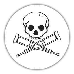 Jackass logo, white icon version, on a transparent background