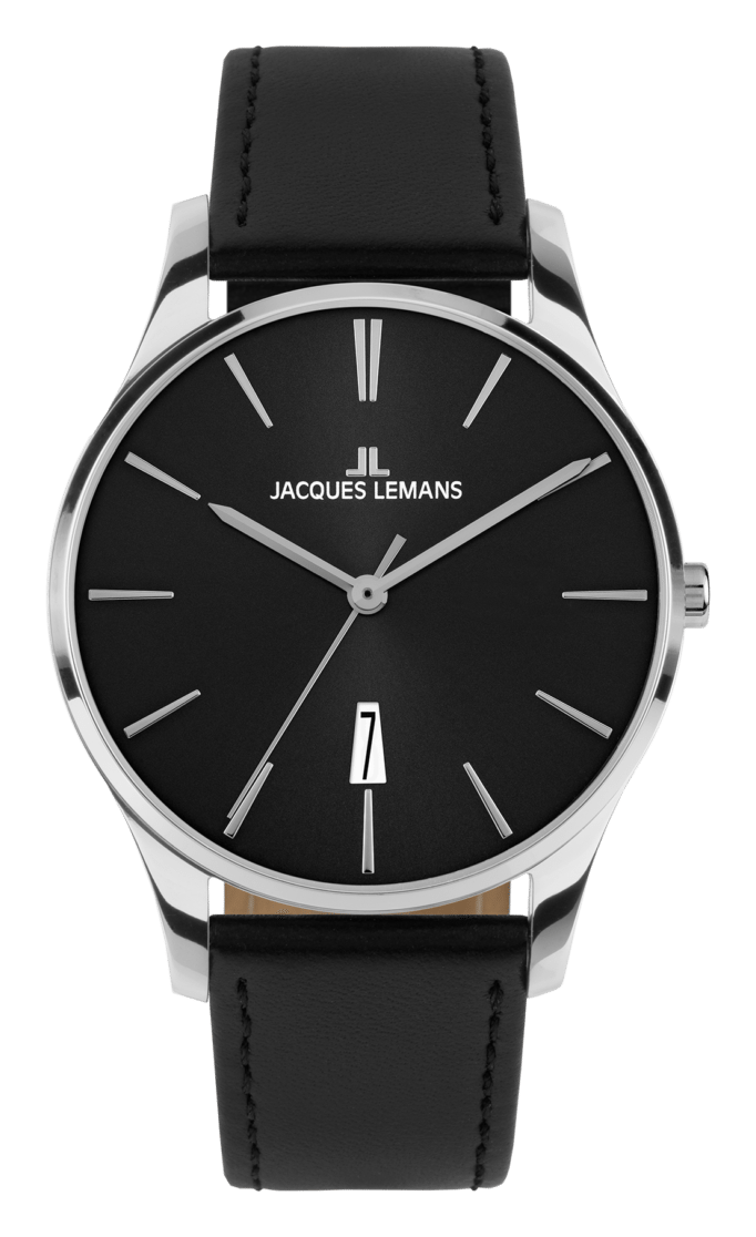 Jacques Lemans logo, black version, on a transparent background