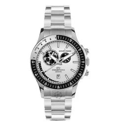 Jacques Lemans logo, white icon version, on a transparent background