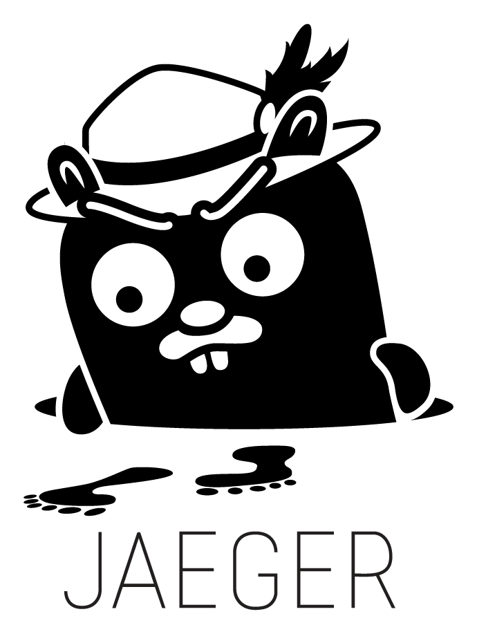 Jaeger logo, black version, on a transparent background