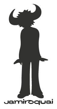 Jamiroquai logo, black version, on a transparent background