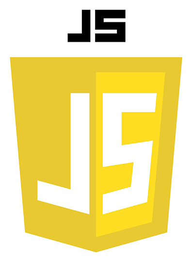 JavaScript logo, horizontal version, on a transparent background