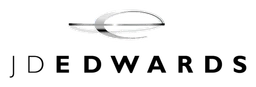JD Edwards logo, monochrome wordmark version, on a transparent background