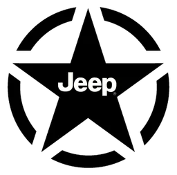 Jeep logo, black icon version, on a transparent background