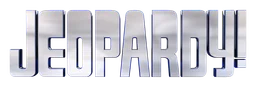 Jeopardy logo, monochrome wordmark version, on a transparent background
