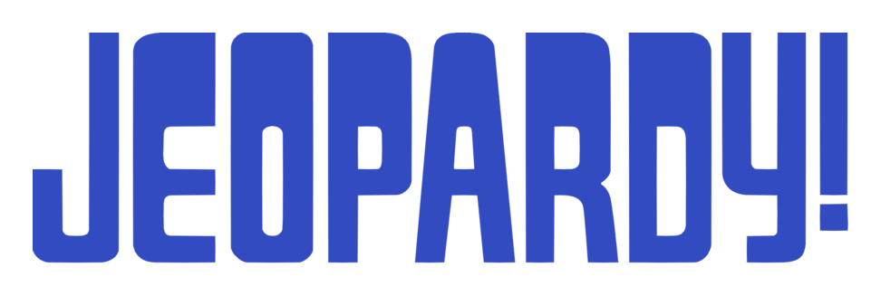 Jeopardy logo on a transparent background