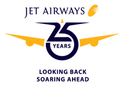 Jet Airways logo, horizontal version, on a transparent background
