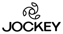 Jockey logo, black version, on a transparent background