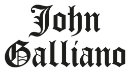 John Galliano logo, black version, on a transparent background