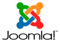 Joomla logo, horizontal version, on a transparent background