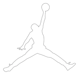 Jordan logo, white icon version, on a transparent background