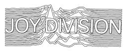 Logo da Joy Division, versão logotipo monocromático, em fundo transparente