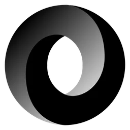Json logo, black icon version, on a transparent background
