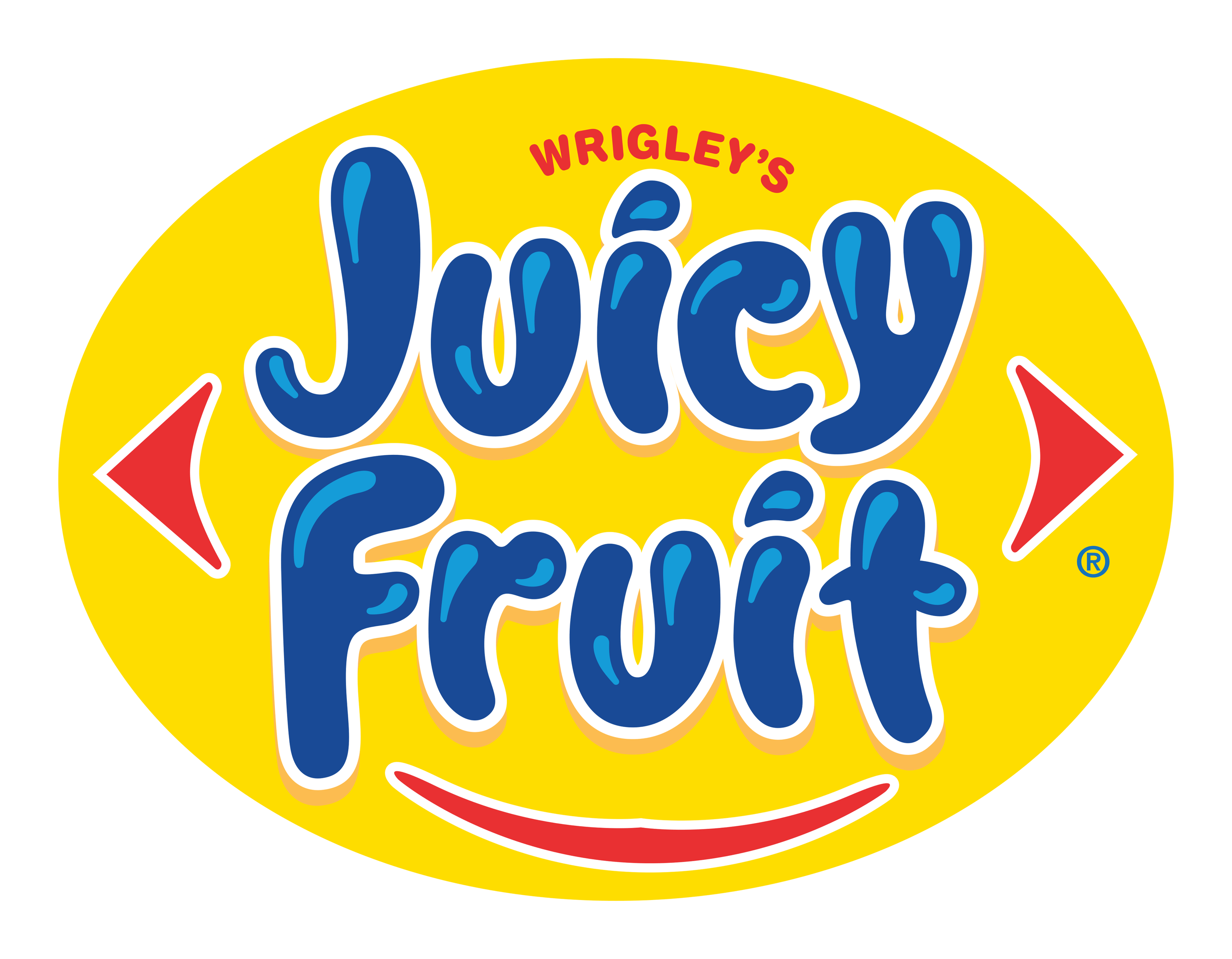Juicy Fruit logo on a transparent background