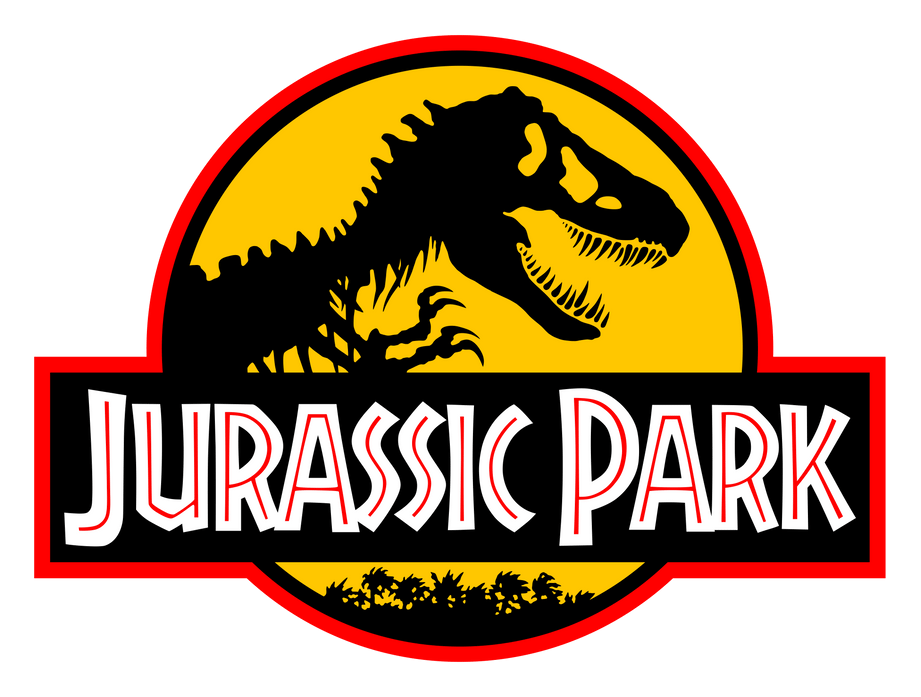 Jurassic Park logo on a transparent background