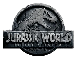 Jurassic World logo, black version, on a transparent background