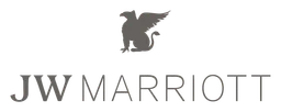 Logo de JW Marriott Hotels, versión logotipo monocromo, sobre fondo transparente