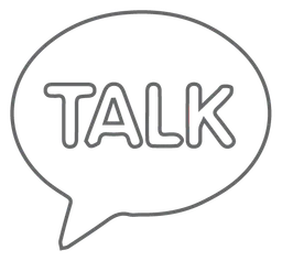 Kakaotalk logo, monochrome icon version, on a transparent background