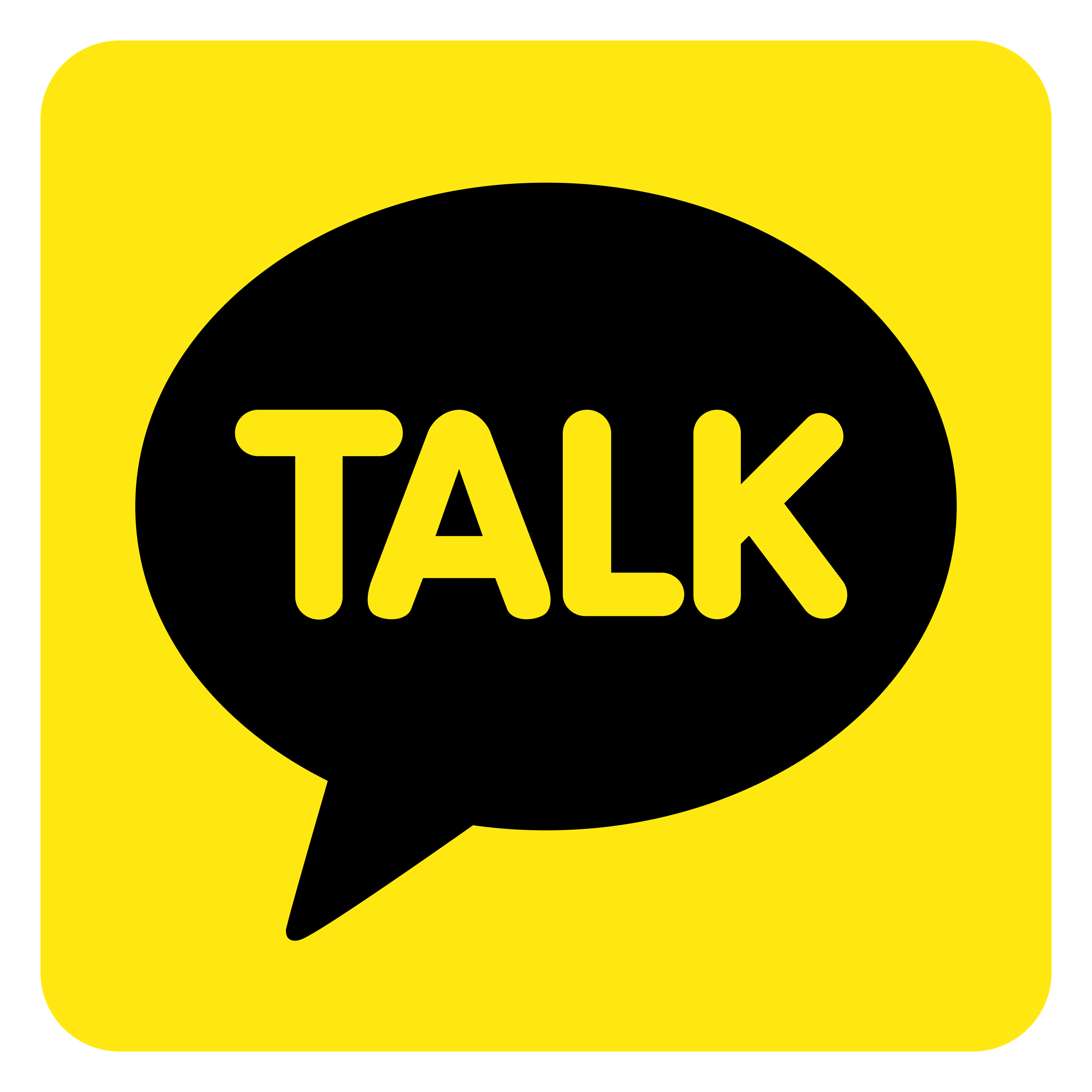 Kakaotalk logo on a transparent background