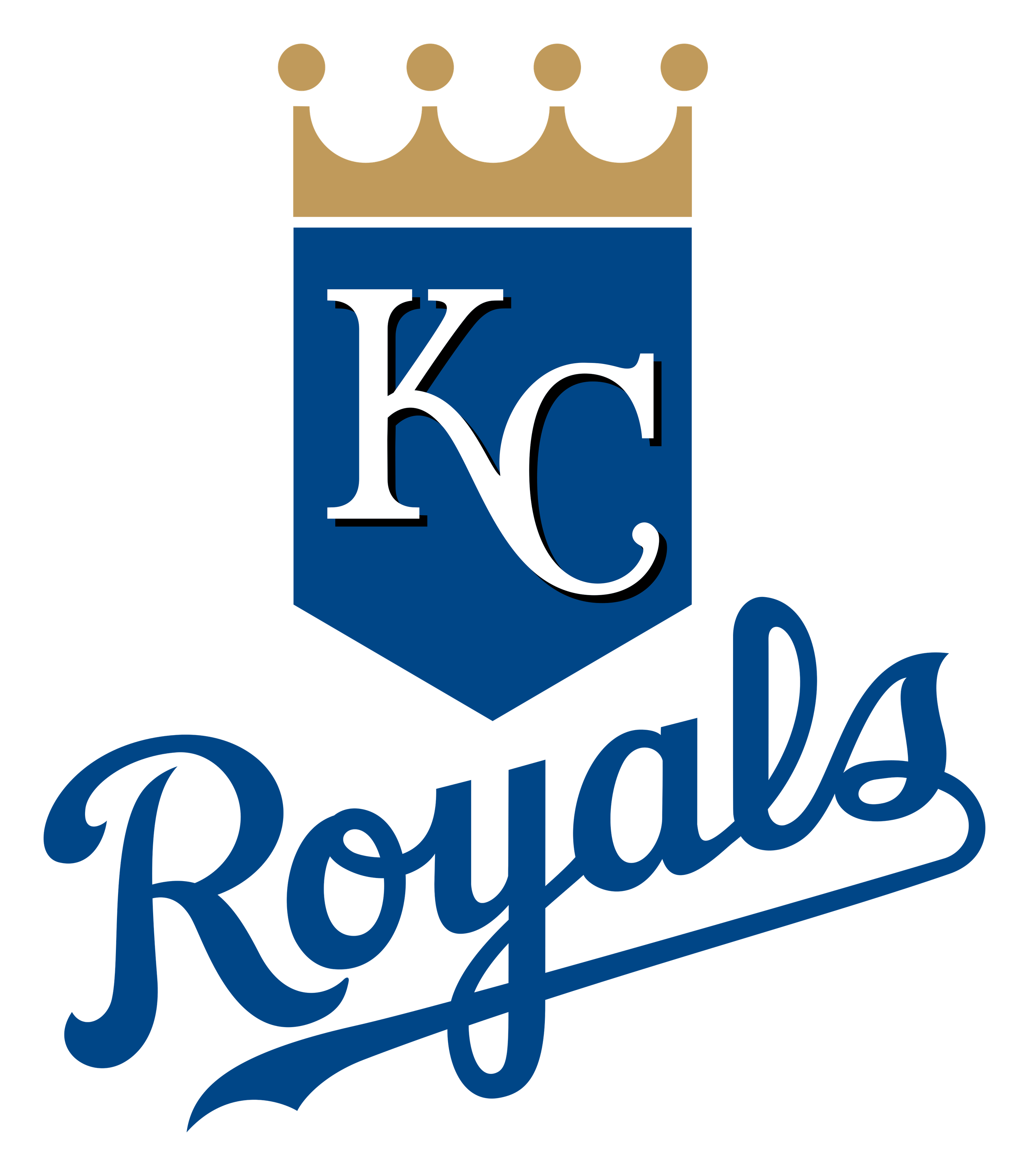 Kansas City Royals logo on a transparent background