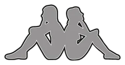 Kappa logo, monochrome version, on a transparent background