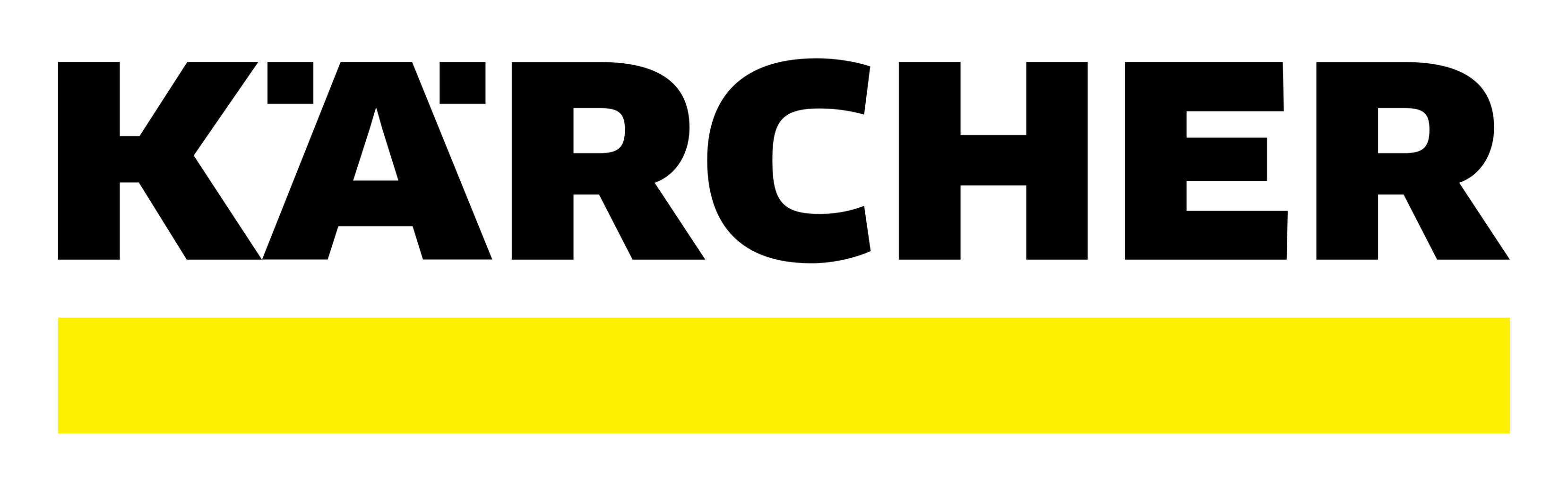 Karcher logo on a transparent background