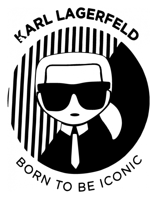 Karl Lagerfeld logo, monochrome version, on a transparent background