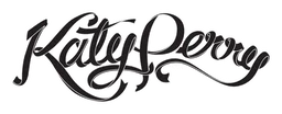Katy Perry logo, monochrome wordmark version, on a transparent background