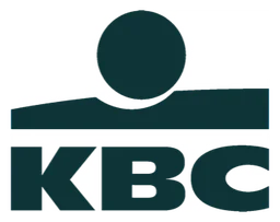KBC Bank logo, horizontal version, on a transparent background