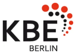 Kbe logo, white version, on a transparent background