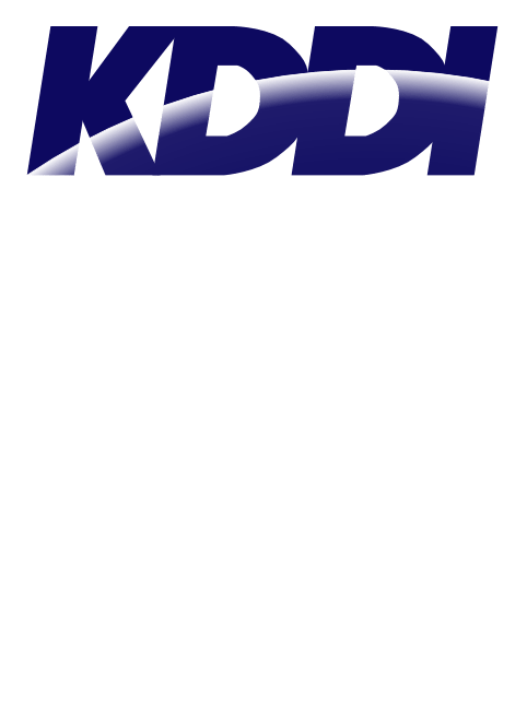 KDDI logo, horizontal version, on a transparent background