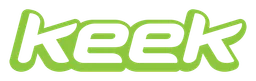 Logo de Keek, versión logotipo, sobre fondo transparente