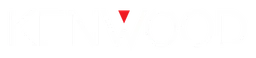 Kenwood logo, white wordmark version, on a transparent background