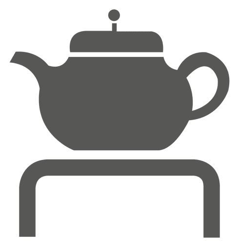 Kettle logo, monochrome icon version, on a transparent background