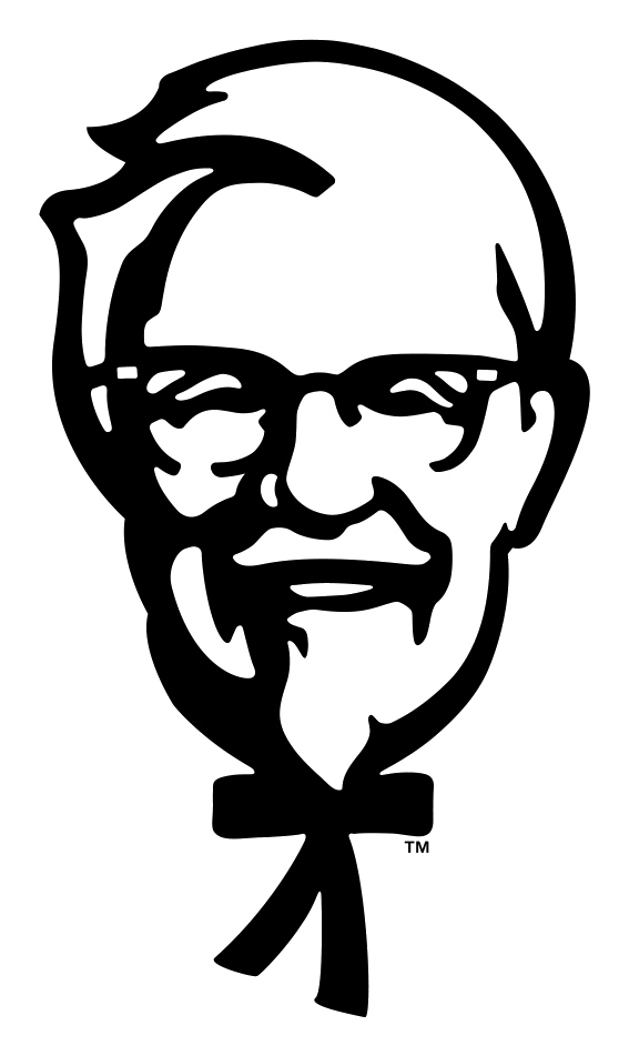 KFC logo, black version, on a transparent background