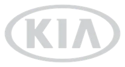 Kia logo, white version, on a transparent background