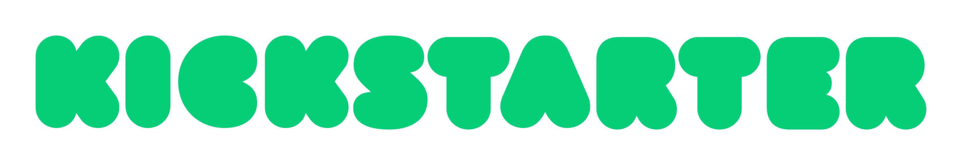 Kickstarter logo on a transparent background