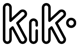 Kik logo, black version, on a transparent background